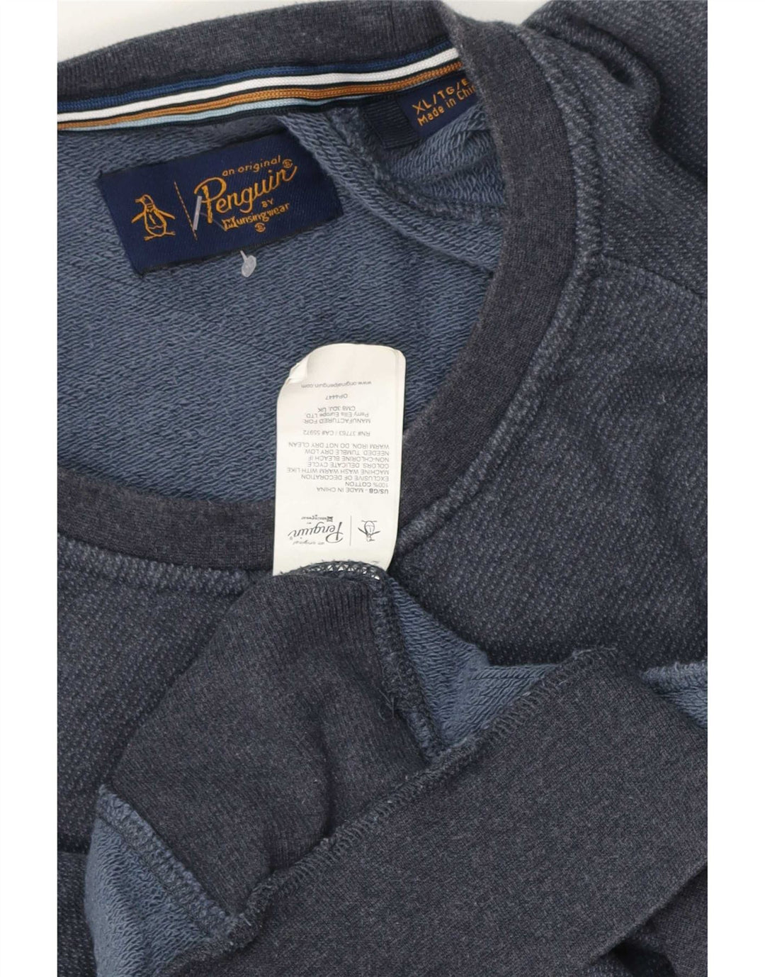 Felpa grafica da uomo Penguin Maglione XL Cotone blu navy