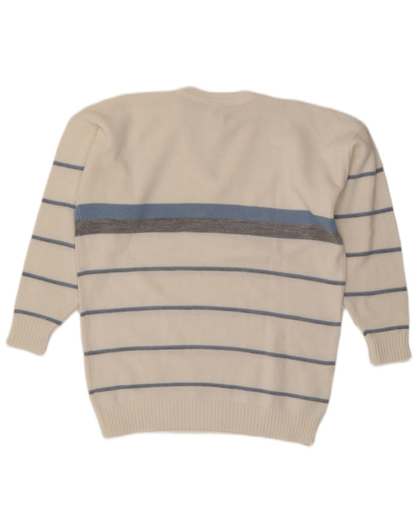 Maglione da uomo con scollo a V St. Bernard UK 42 Large White Colourblock