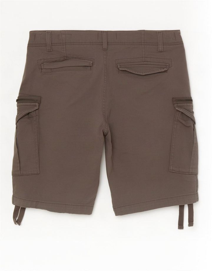 Pantaloncini cargo da uomo Comfort Fit Jack & Jones piccoli W29 in cotone grigio