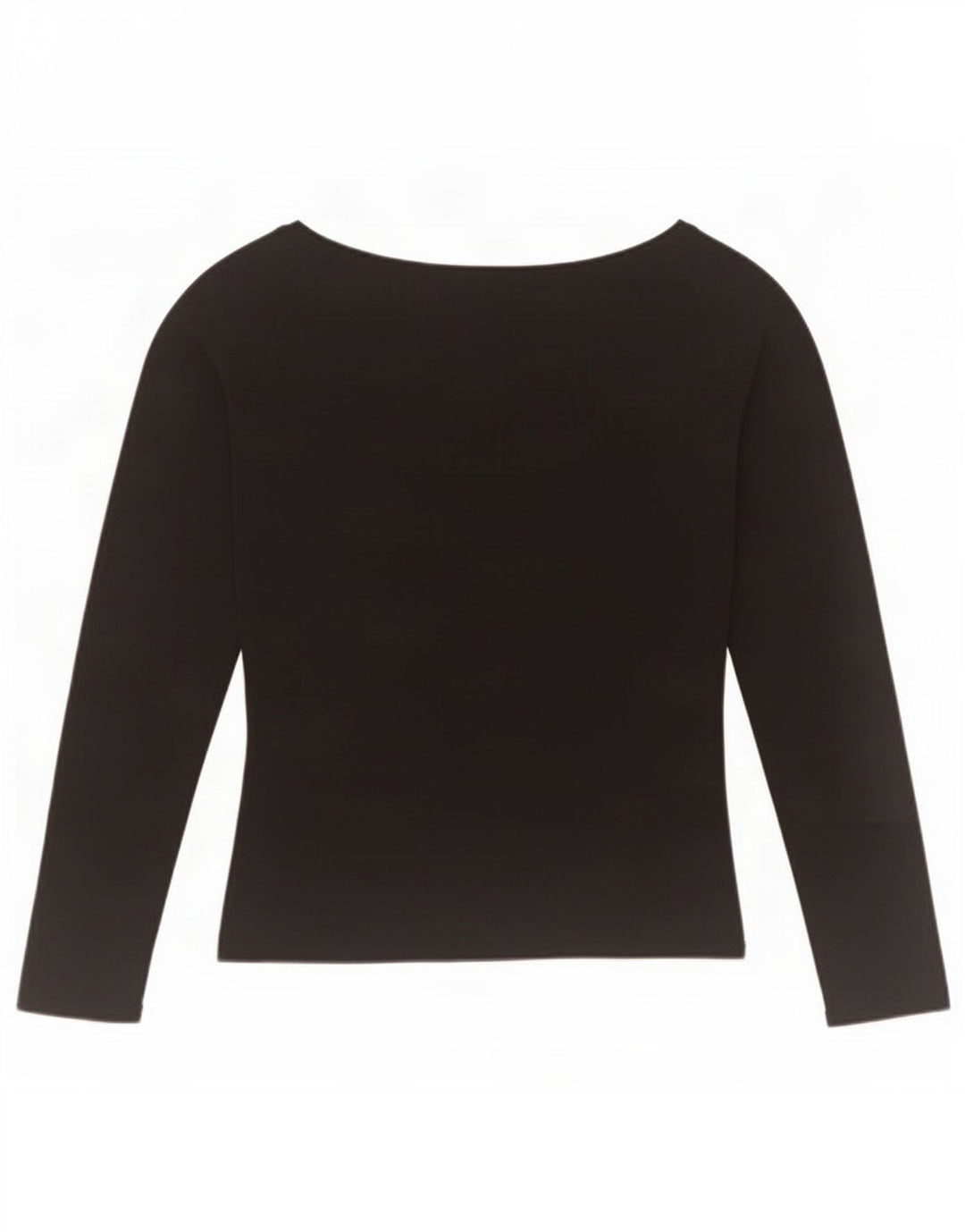 Top corto da donna Zara a maniche lunghe UK 12 medio rayon nero