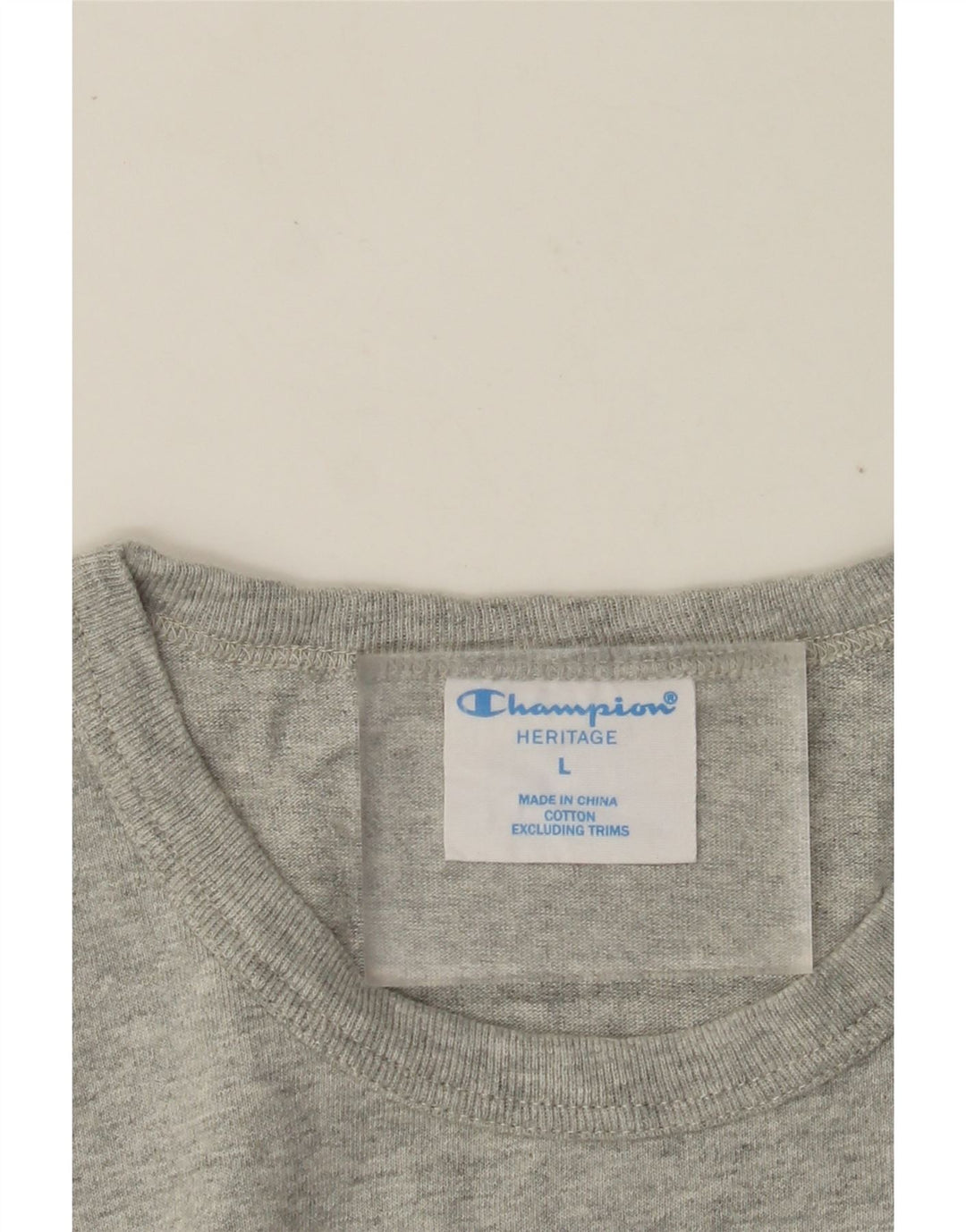 CHAMPION T-shirt Heritage da uomo Top grande in cotone chiazzato grigio