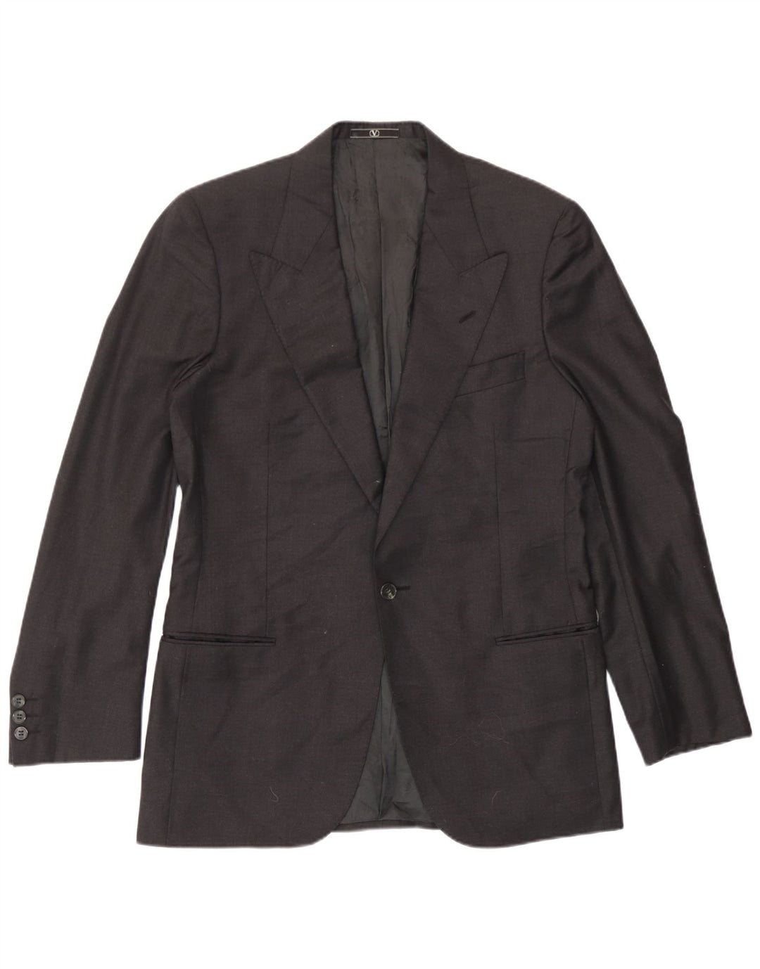 Giacca Blazer 1 Bottone Uomo Valentino IT 48 Lana Vergine Grigio Medio