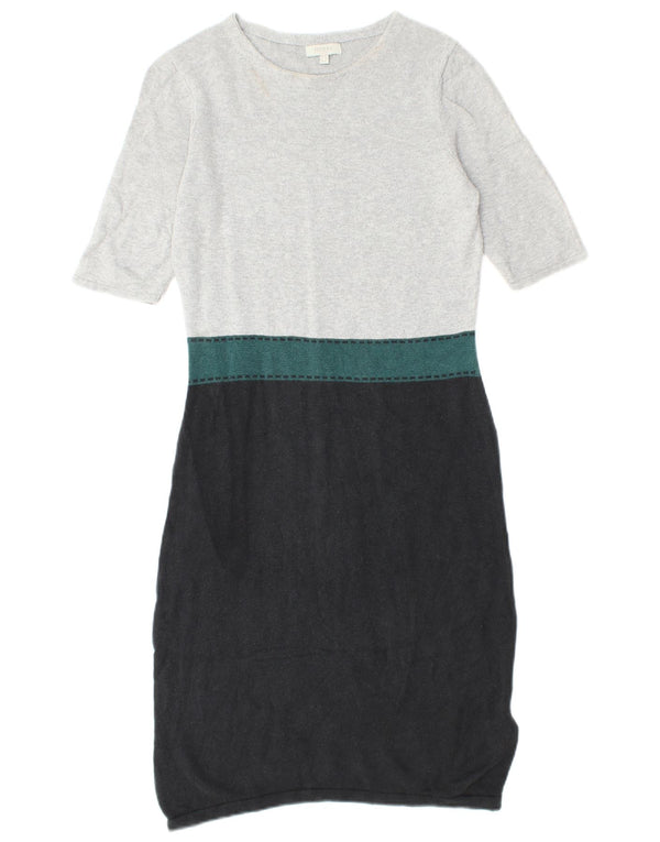 Abito maglione da donna a maniche corte HOBBS UK 10 Small Seta color block grigio