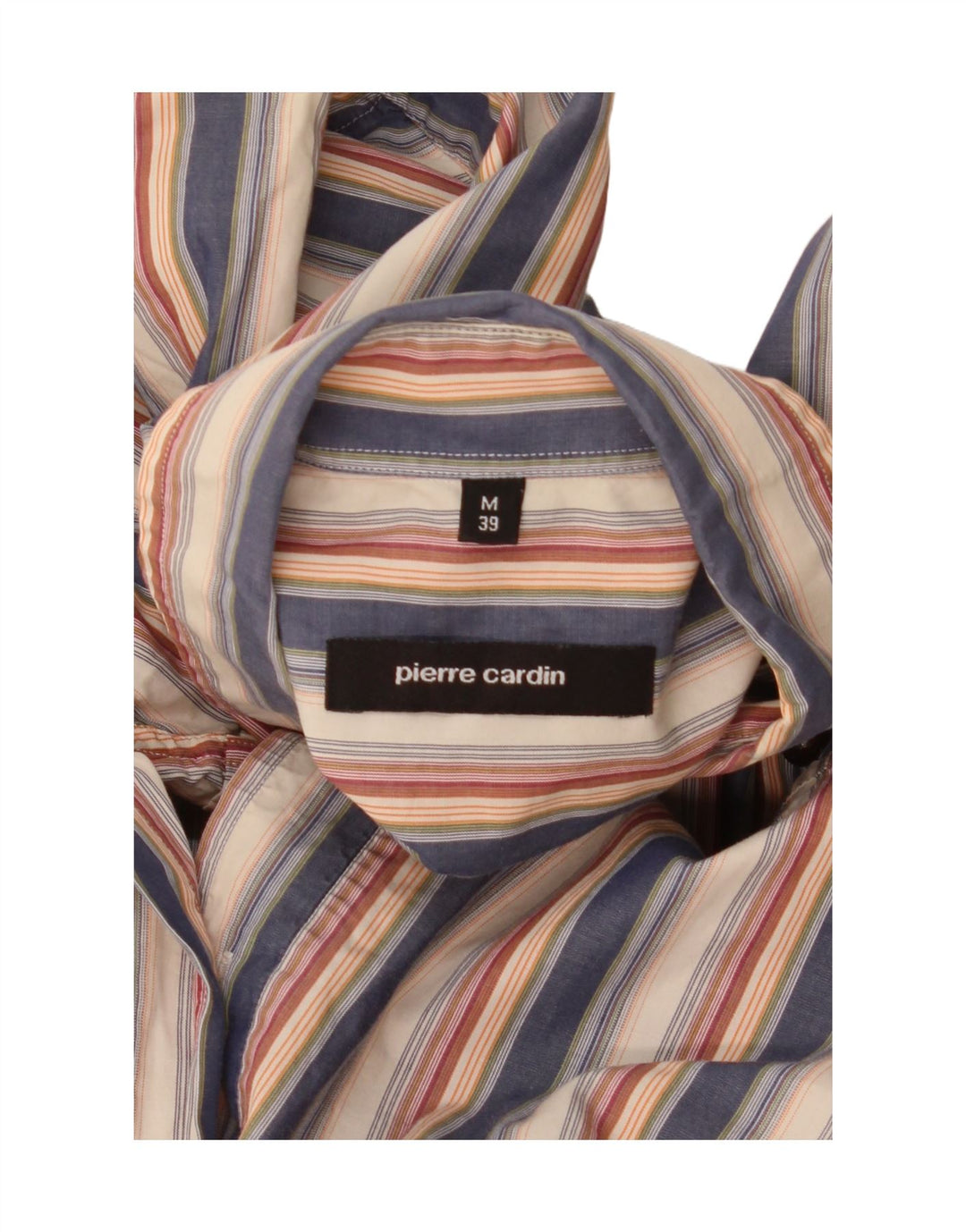 Camicia a maniche corte da uomo Pierre Cardin taglia 39 a righe multicolori medie