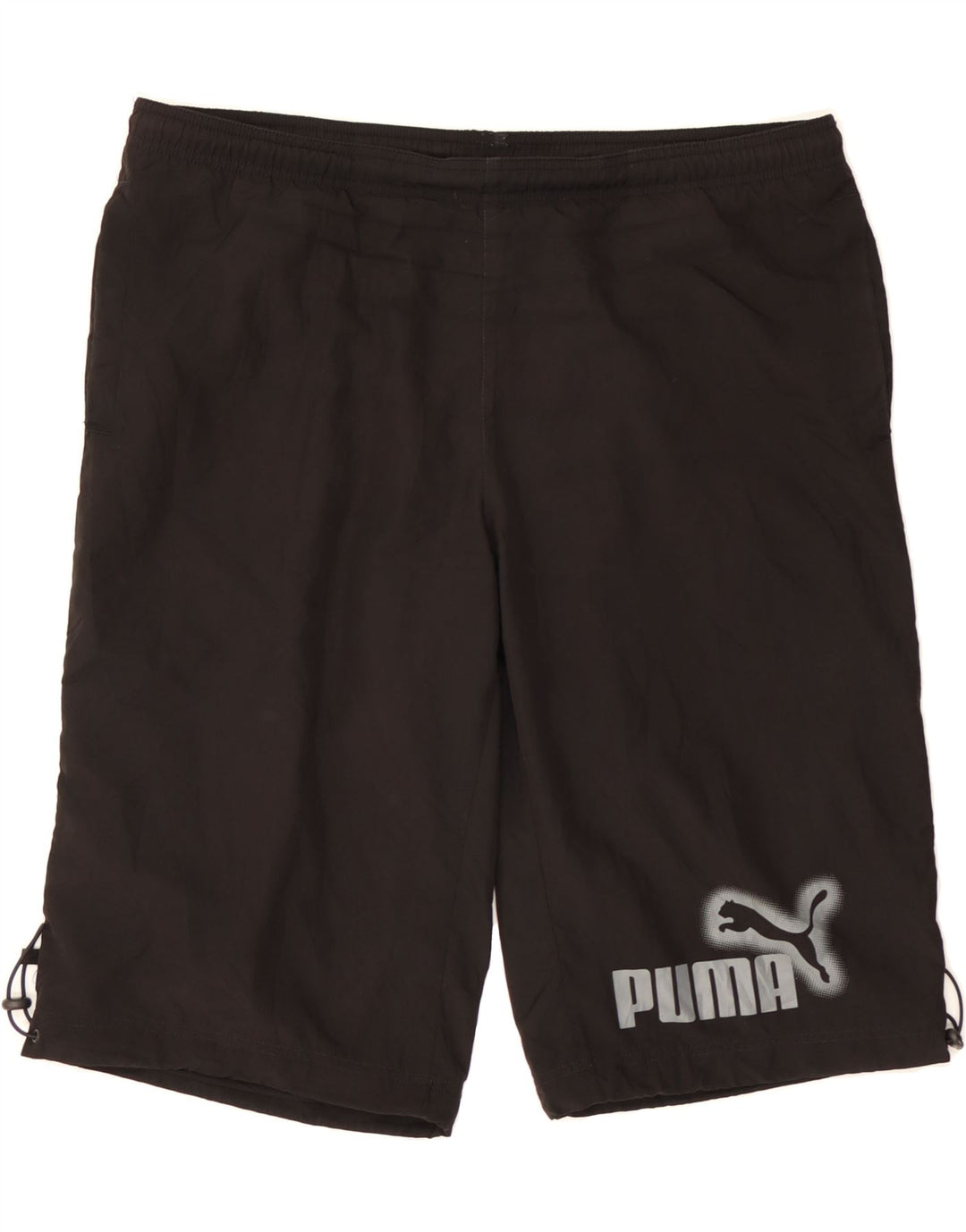PUMA Mens Graphic Sport Shorts Large  Black Vintage Puma and Second-Hand Puma from Messina Hembry 