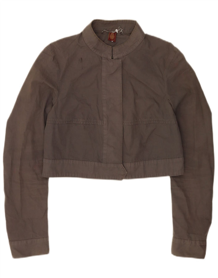 Dondup Giubbotto Bomber Corto Donna IT 44 Cotone Grigio Medio