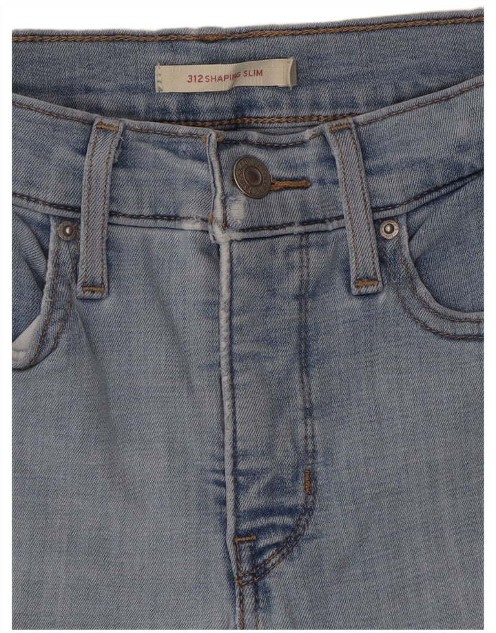 Levi's Donna 312 Shaping Slim Jeans W27 L30 Cotone Blu