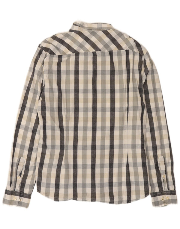 Camicia da uomo Lee in cotone a quadri grandi grigi