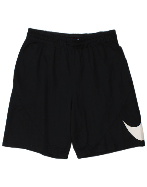 Pantaloncini sportivi Nike Dri Fit Graphic da uomo in poliestere nero medio
