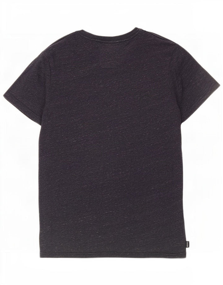 T-shirt grafica regolare da uomo Superdry Top in cotone mélange blu navy medio