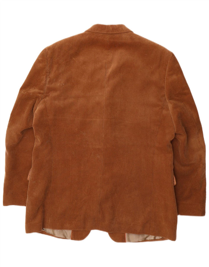 DOUGLAS Mens 3 Button Blazer Jacket Size 42 Large Brown Polyester