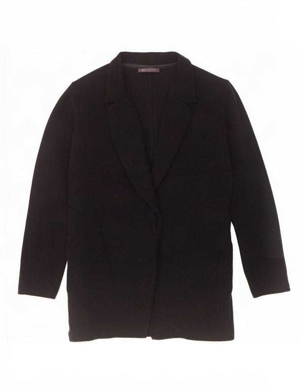 Cappotto aperto da donna Marks & Spencer UK 18 XL poliestere blu navy