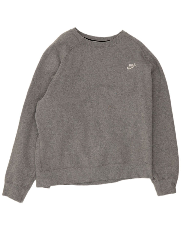 Felpa Nike Uomo Maglione 2XL Cotone Grigio
