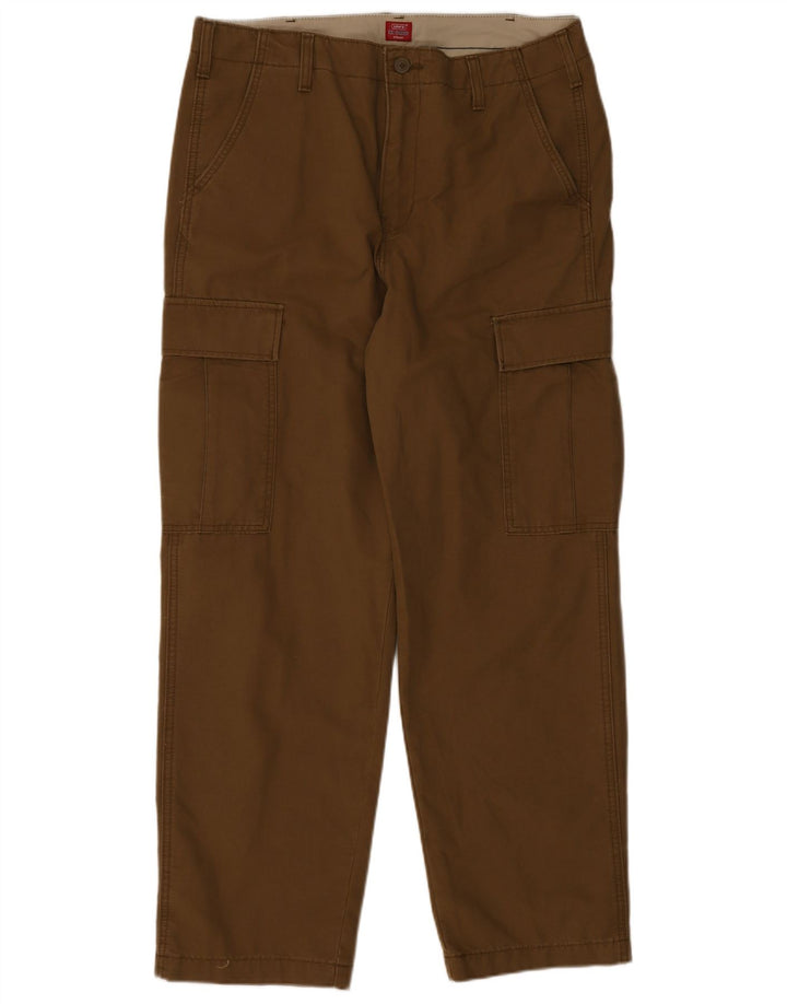Pantaloni cargo dritti da uomo Levi's W36 L30 in cotone marrone