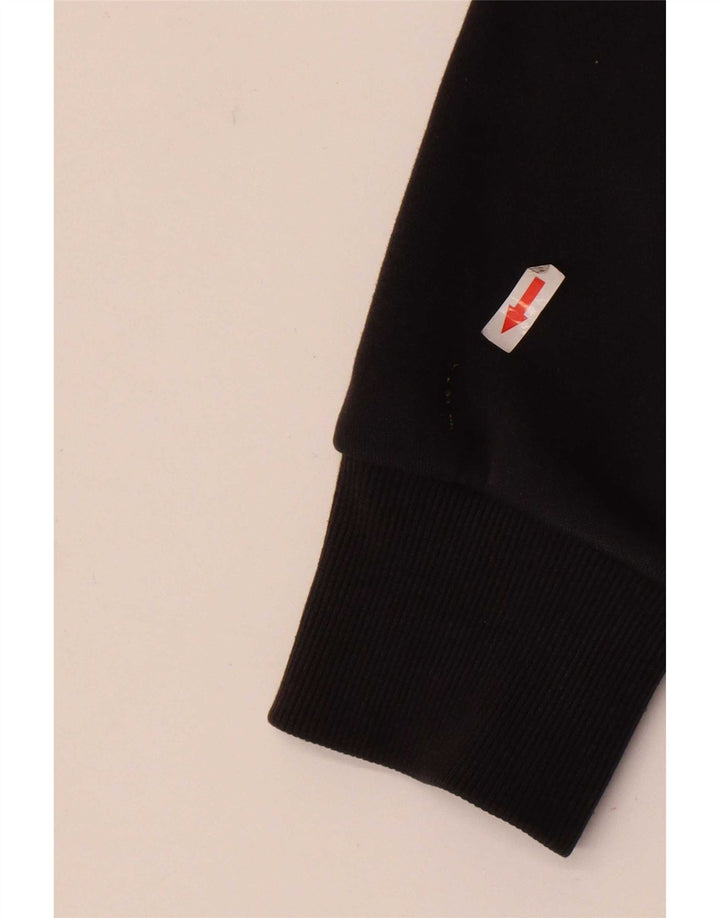 Maglione con cappuccio e zip da uomo Superdry grande in cotone nero