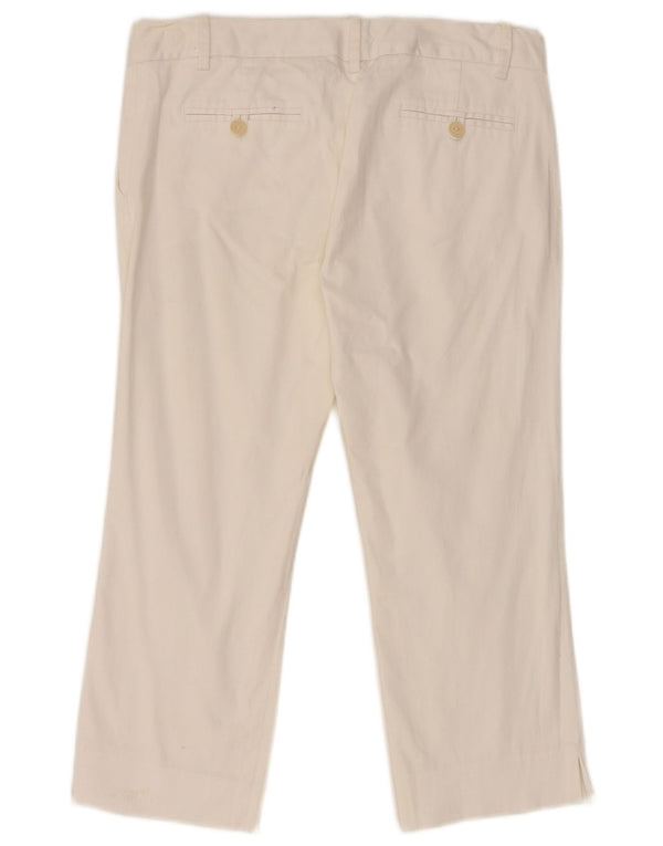 Pantaloni Capri dritti da donna Zara EU 38 Small W28 L20 Cotone bianco