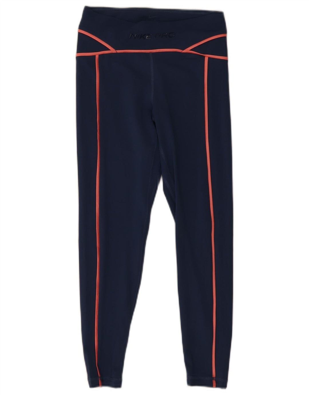 Leggings grafici Nike Dri Fit da donna UK 8 Small poliestere blu navy