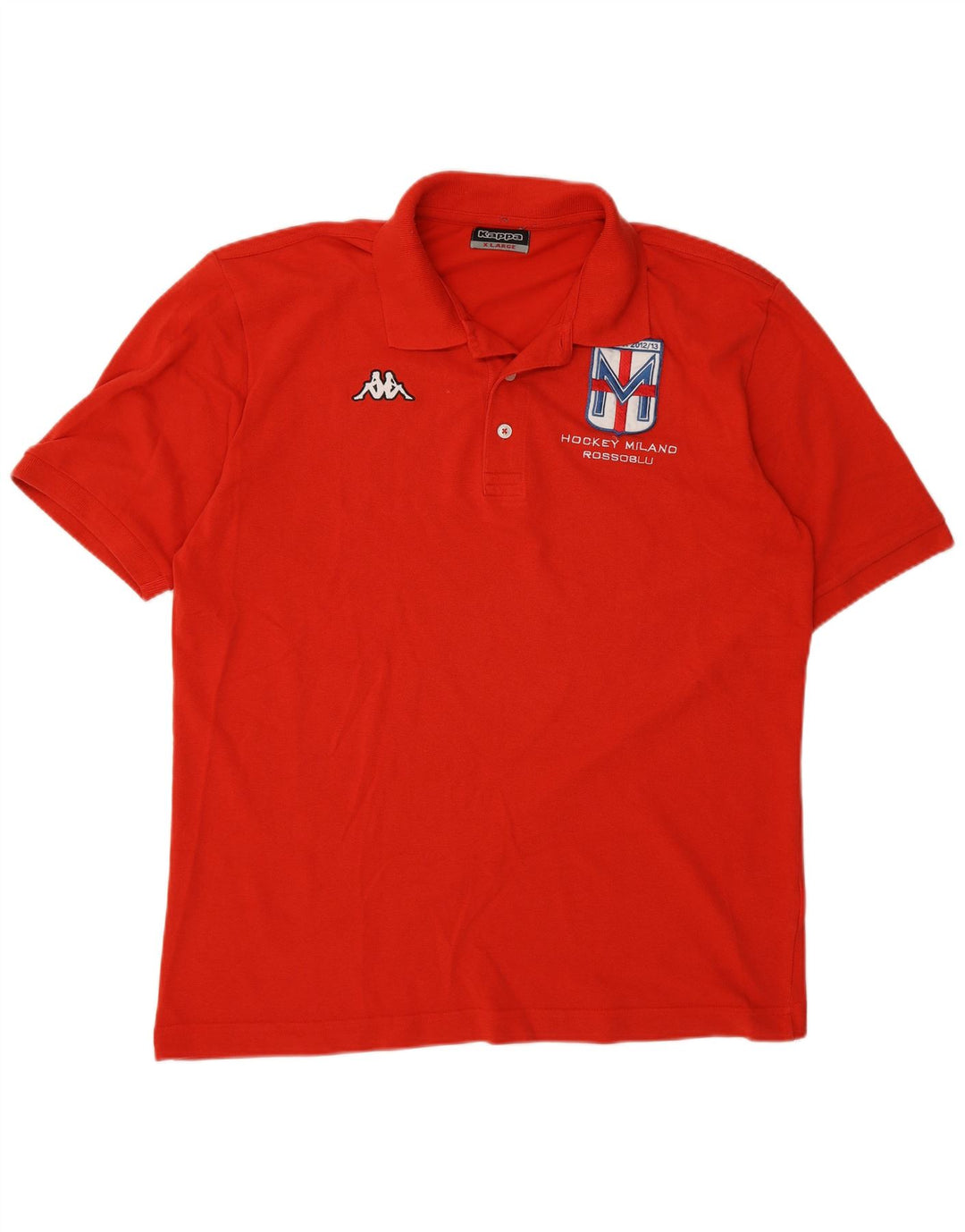 Polo grafica da uomo Kappa XL in cotone rosso