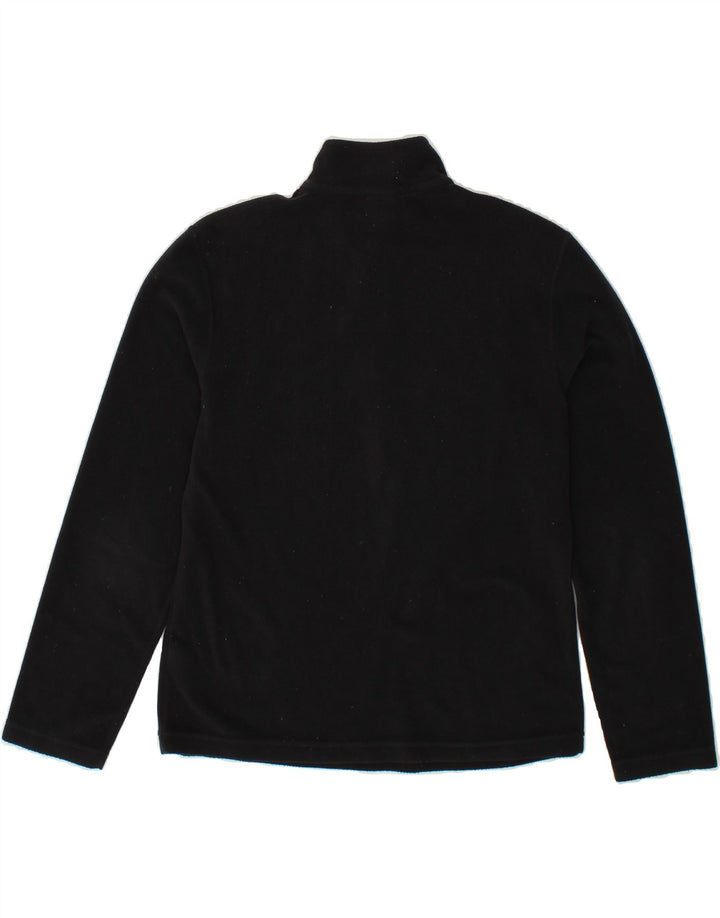FILA Womens Zip Neck Fleece Jumper IT 44 Medium Black Polyester Vintage Fila and Second-Hand Fila from Messina Hembry 