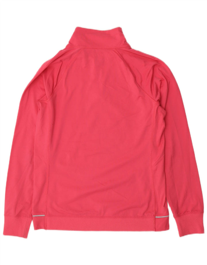 Felpa da uomo con zip e collo IZOD, piccola, in poliestere rosa