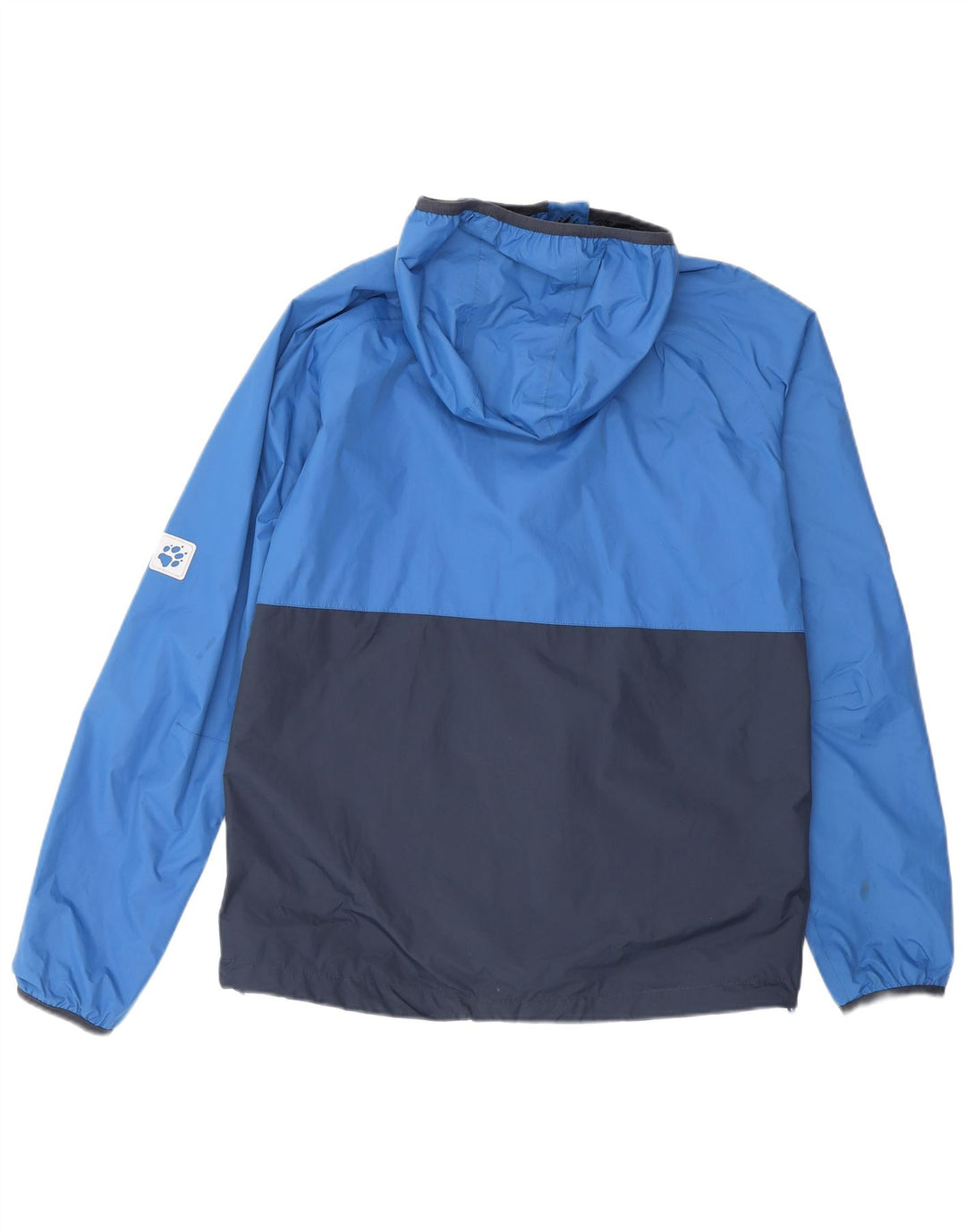 Giacca antipioggia per ragazzi Jack Wolfskin 15-16 anni Blu Colourblock in poliammide