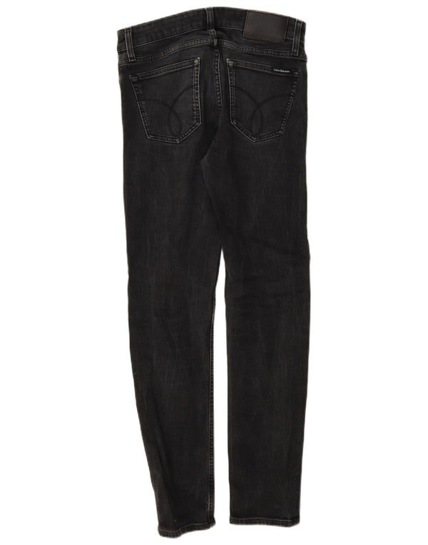 Jeans skinny da uomo Calvin Klein W28 L32 cotone nero