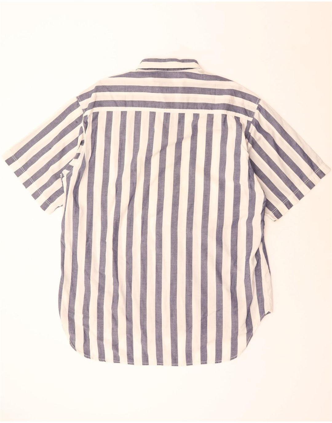 Camicia a maniche corte da uomo BENETTON a righe grandi blu navy