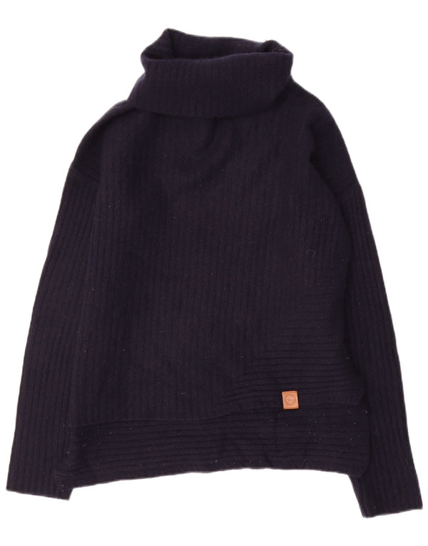 Maglione maglione a collo alto da donna Harmont & Blaine UK 16 grande lana blu navy
