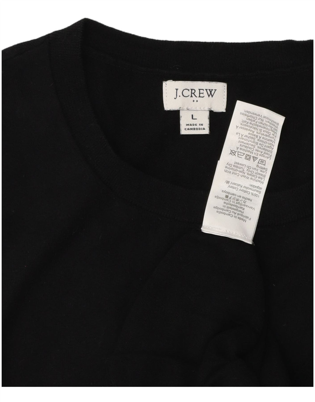 Canotta da donna J. CREW UK 14 grande cotone nero