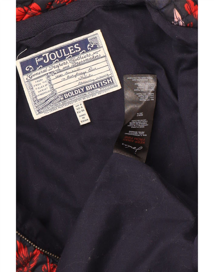 Giacca trapuntata da donna Joules UK 8 Small Poliammide floreale blu navy