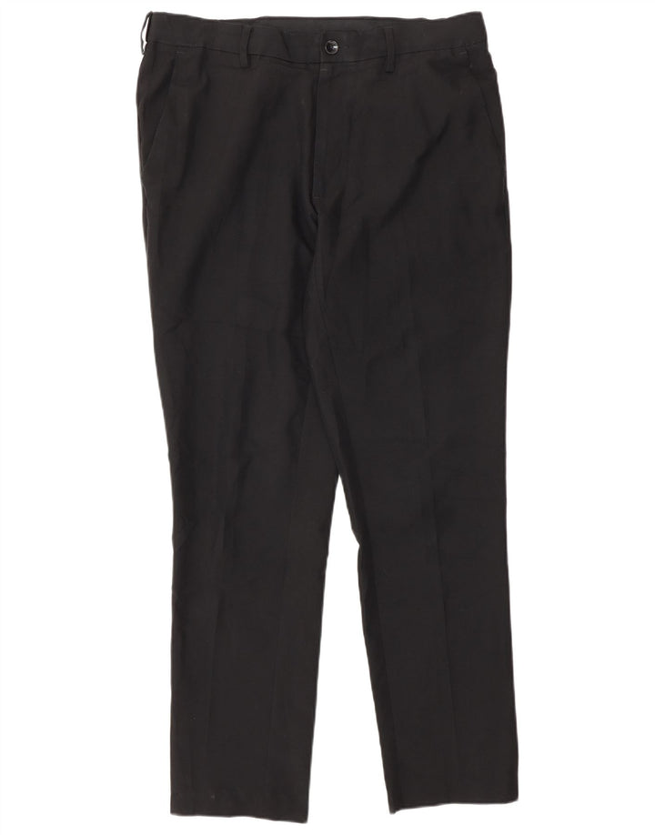 Pantaloni chino slim fit da uomo Marks & Spencer W32 L29 poliestere nero