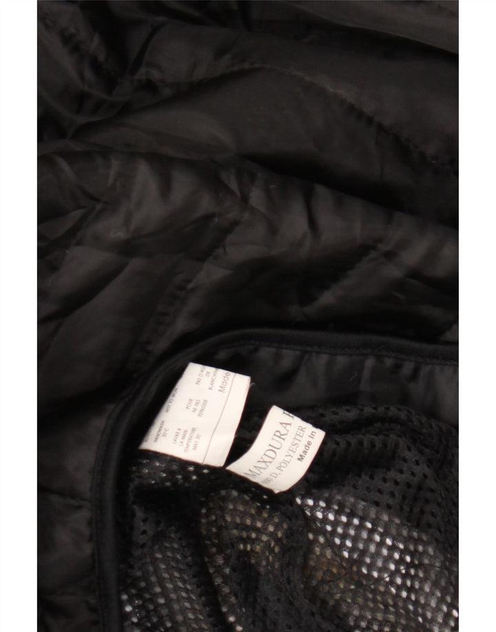 Giacca da pilota vintage da uomo UK 40 grande in poliestere nero