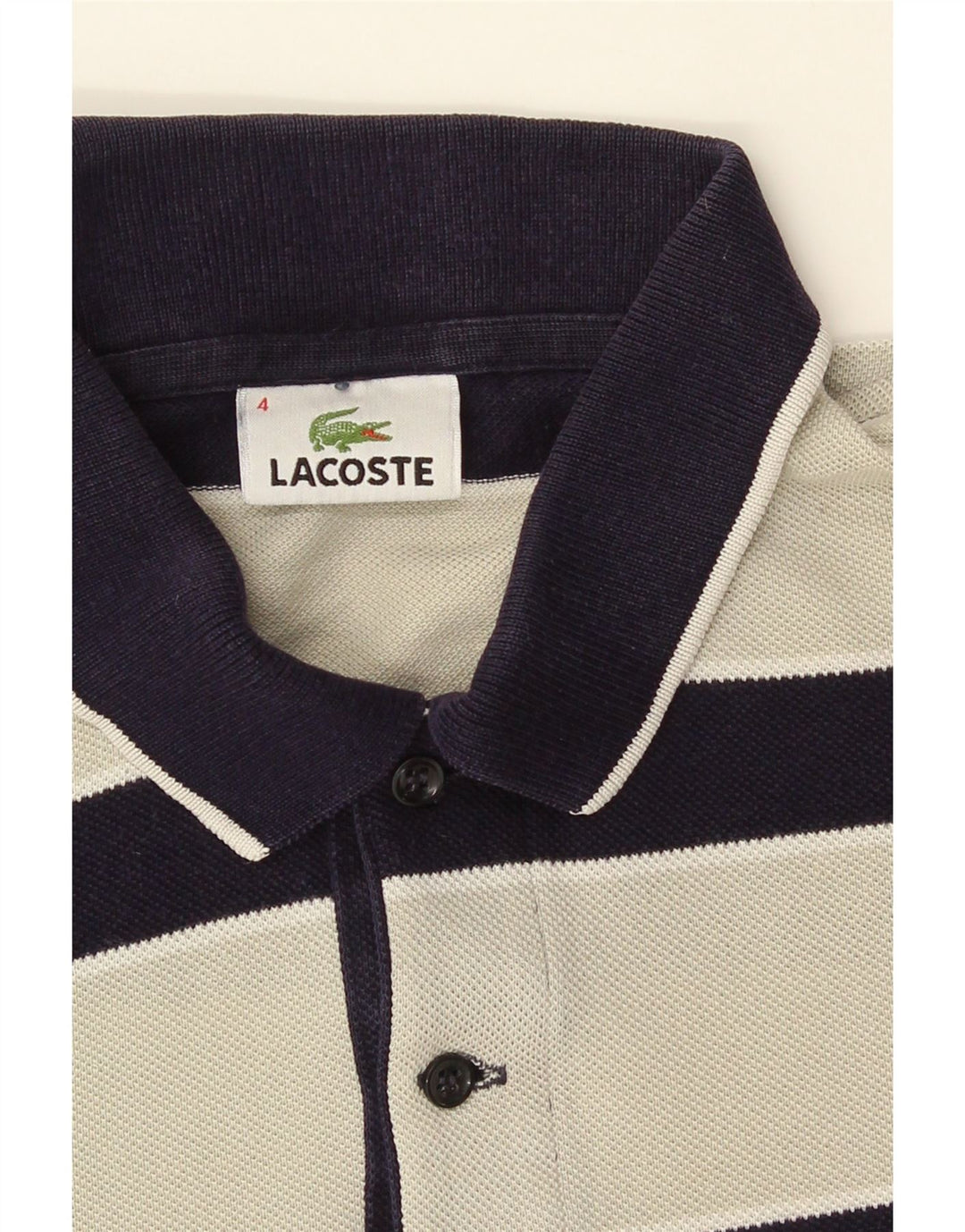 Polo da uomo Lacoste taglia 4 media a righe bianche