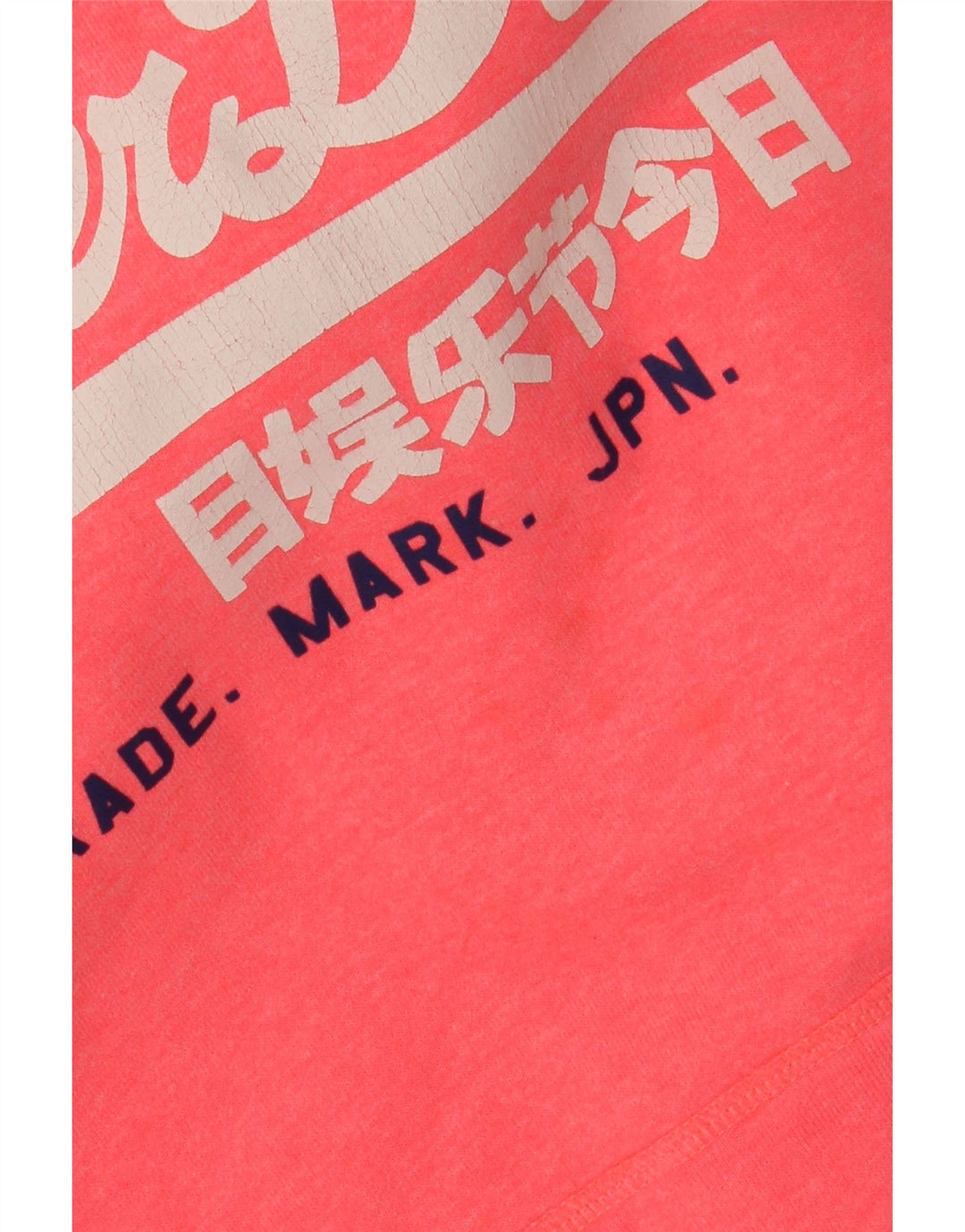 Maglione con cappuccio grafico da donna SUPERDRY UK 16 grande cotone rosa