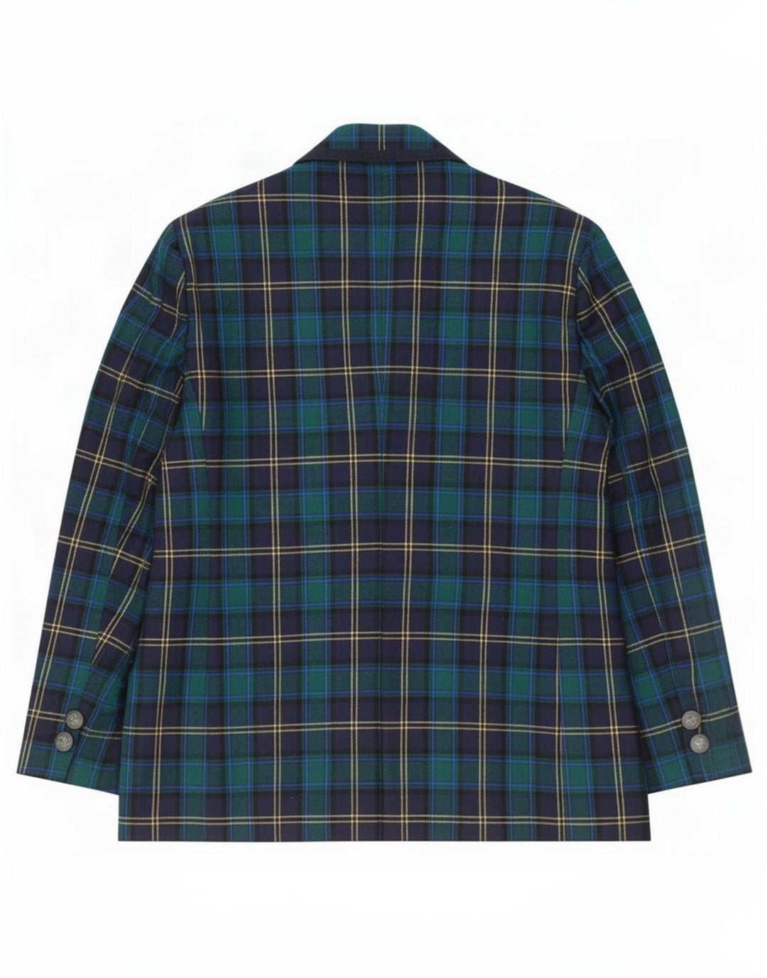 Giacca blazer a 3 bottoni da donna Dominew IT 50 XL lana vergine a quadri verdi