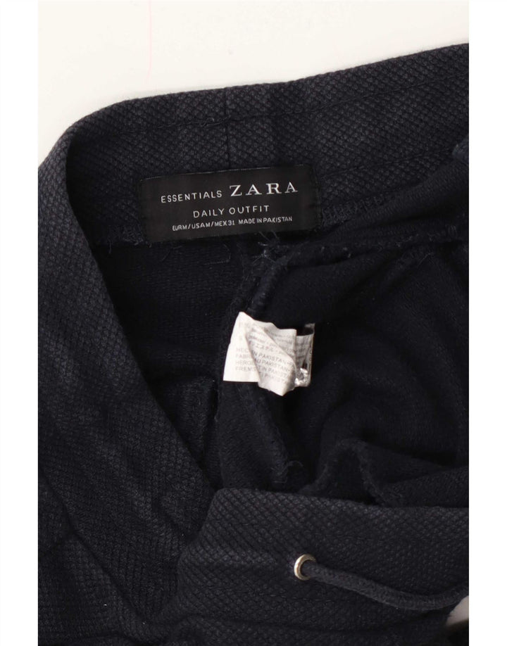 Pantaloncini sportivi da uomo Zara medi in cotone blu navy