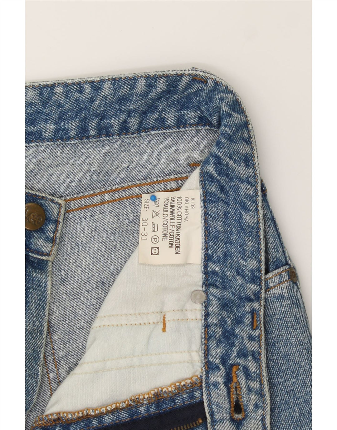 LEE Womens Straight Jeans W30 L31 Blue Cotton Vintage Lee and Second-Hand Lee from Messina Hembry 