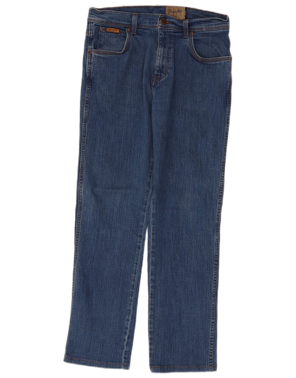 Jeans dritti elasticizzati Texas da uomo Wrangler W32 L32 cotone blu