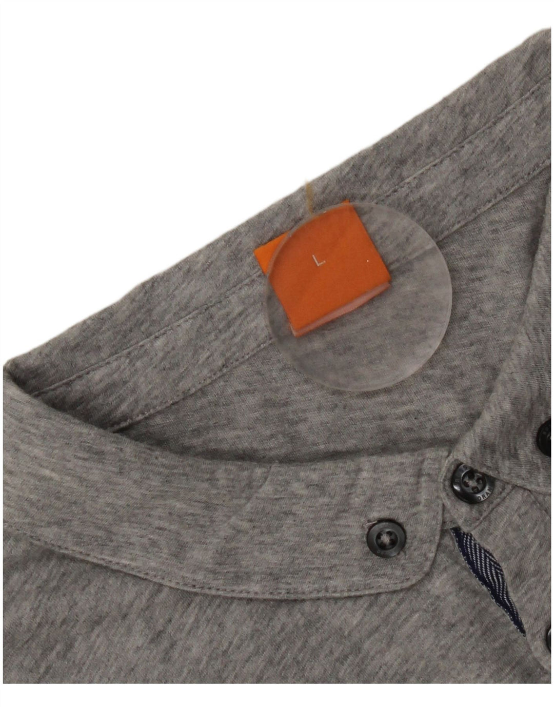 Polo da uomo Hugo Boss grande in cotone grigio