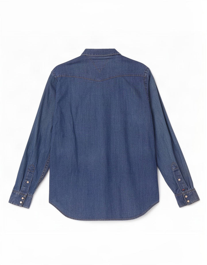 Camicia di jeans da uomo Tommy Hilfiger XL in cotone blu