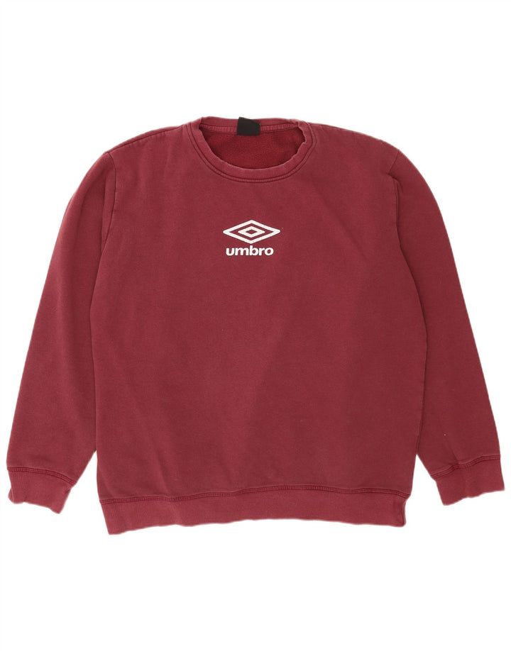 Felpa grafica da uomo Umbro Maglione 2XL Cotone bordeaux
