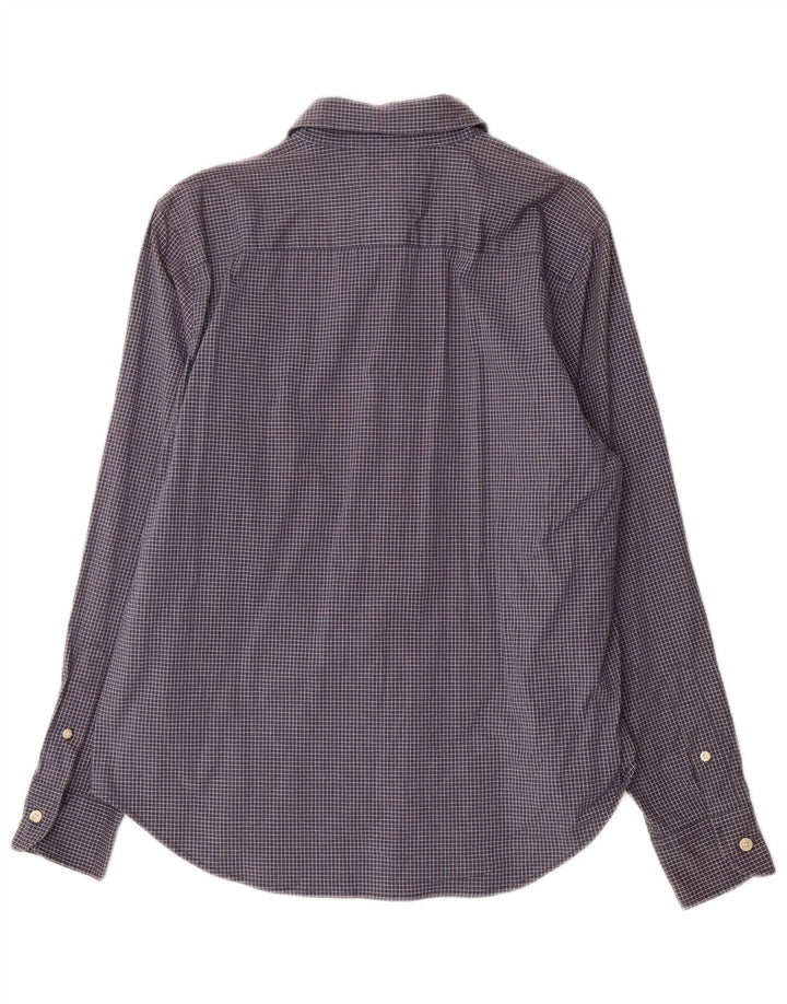Camicia da donna Ralph Lauren US 12 grande cotone a quadri blu navy