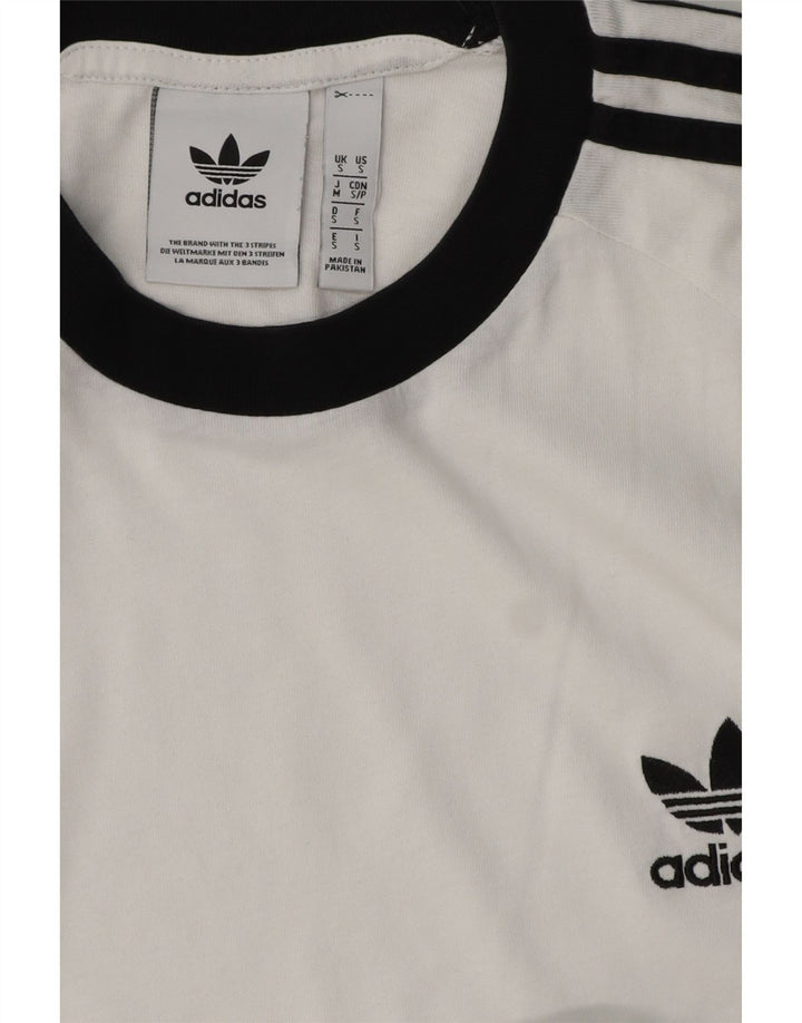 T-shirt ADIDAS da uomo piccola piccola bianca