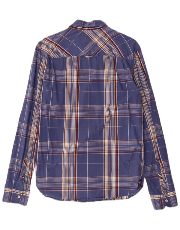 Camicia da uomo Regular Fit Tommy Hilfiger in cotone a quadri blu medio