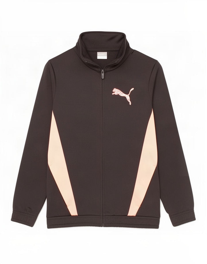 Giacca da tuta grafica da ragazzo Puma 9-10 anni Colorblock nera