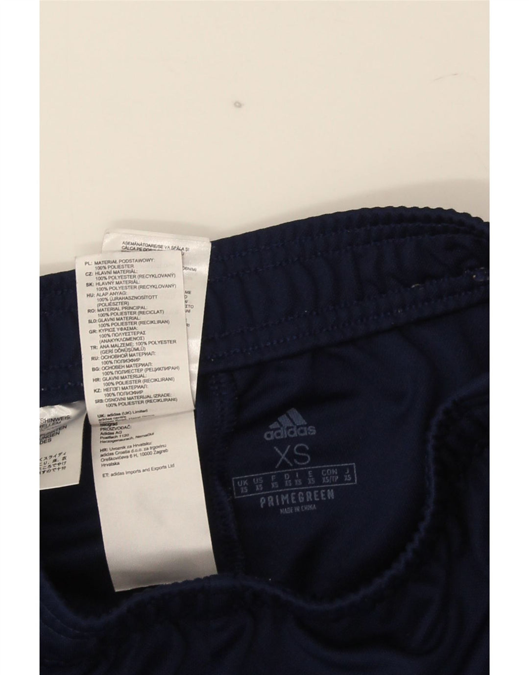 Pantaloni da tuta Adidas Aeroready da uomo XS in poliestere blu navy
