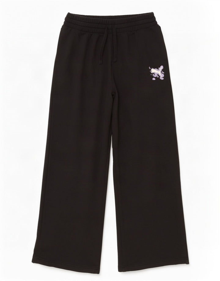 Pantaloni da tuta da uomo a gamba larga Puma Large in cotone nero