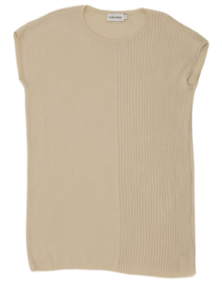 Canotta lunga da donna Calvin Klein Vest UK 14 Beige medio