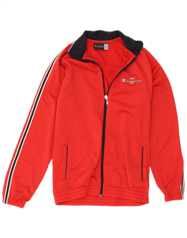 Giacca da tuta da ragazzo Champion 13-14 anni XL Rosso Poliestere