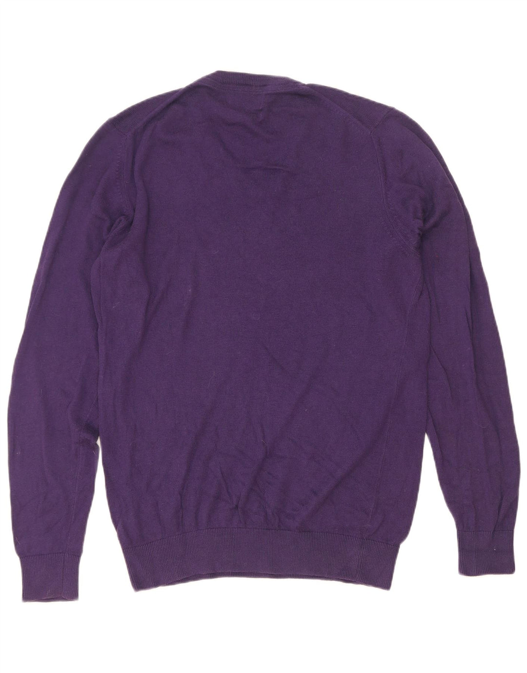 Maglione da uomo Marks & Spencer vestibilità regolare con scollo a V cotone viola medio